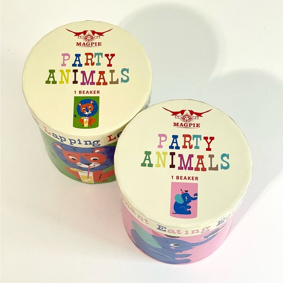 Lion Lapping Lemonade and Elephant Eating Eclairs Ceramic Tumbler Set - Picture 6 of 7